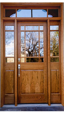 наружные двери со стеклом LDG-031