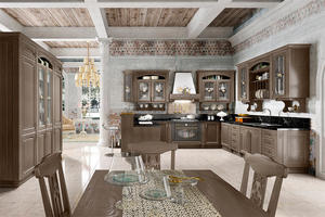 oak kitchen with a low price,provide a range of customized kitchen.