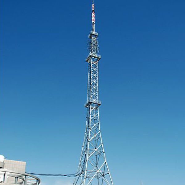 Torre de TV de aço angular e tubular