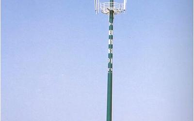 Antena de señal móvil de telecomunicaciones galvanizada Torre monopolo