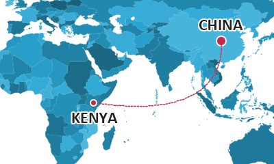 Agente de carga, carga aérea y envío de contenedores de China a Kenia