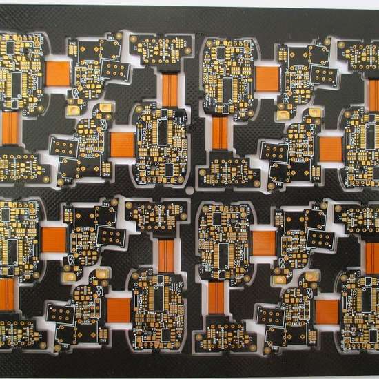 12L rigid-flex printed circuit board black gold-thickness2um 3-3mil 