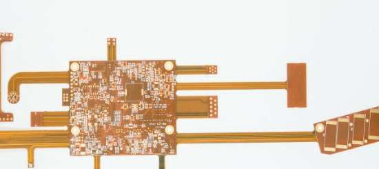 2L yellow rigid-flex board rigid-Thickness0.6mm-flex thickness 0.1mm