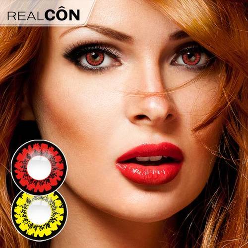Realcon Wholesale Black Color Line Lenses Colored Contact Supplier