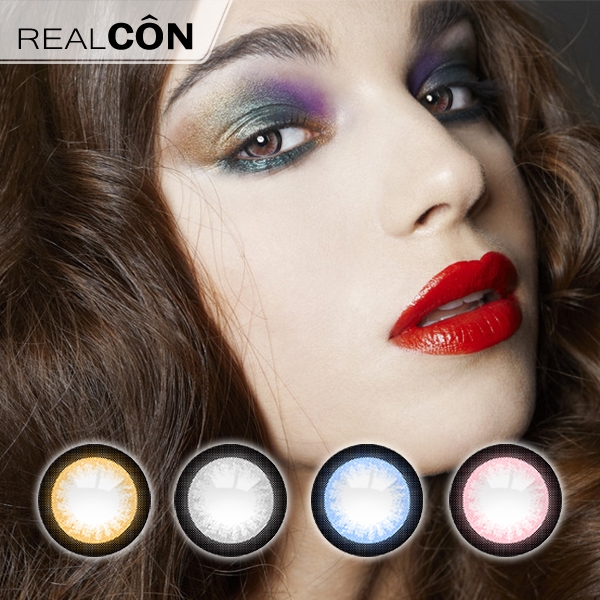 Realcon بالجملة لون العين الاتصالات جميلة ضوء القمر العدسات المورد