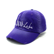 Worn-out purple dad hats