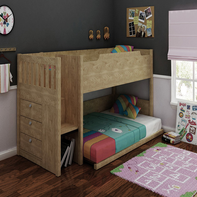 Горячая распродажа Детская мебель Набор Дерево Детские двухъярусные кровати