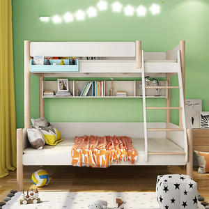 2019 New Design Imported America Ash Solid Wood Kids Bunk Bed,Solid Wood Bunk Bed For Kids