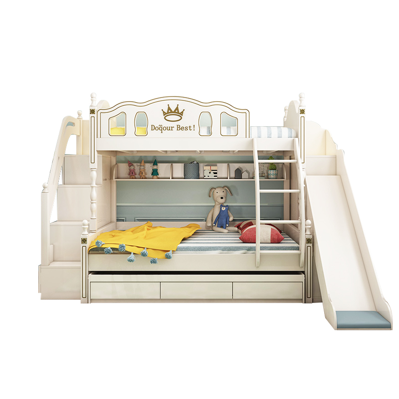 Двухъярусная кровать со слайдом Забавная детская кровать Современная мебель для спальни