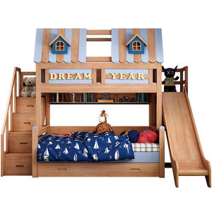 Boy Bedroom Furniture Set Kids Child Bunk Bed With Slide