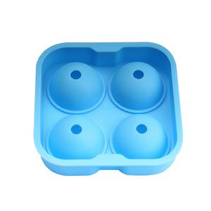 Customized high quality silicone ice ball mold with 4 ball