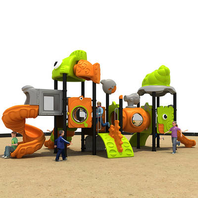 Kids Outdoor Equipment Three Slide Playground HS18108W-O 