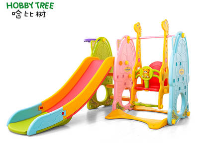 Plastic strong safe classic indoor slide and swing set for wholesale