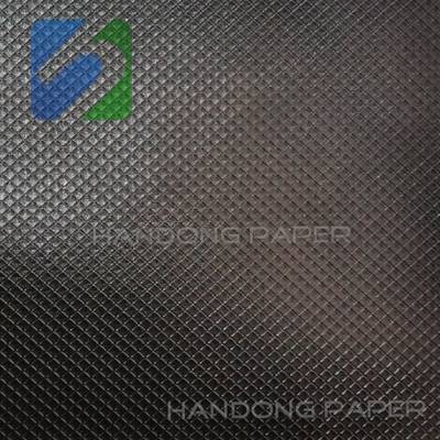 Single Color leather embossed PVC Coat Paper/Pearl color PVC coated paper