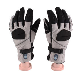 Black Polyester 7.4V 1500mAh Rechargeable Heated Gloves for Ice Hockey