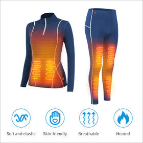 Womens Winter sport Fitness Heated Yoga Clothing with heating system