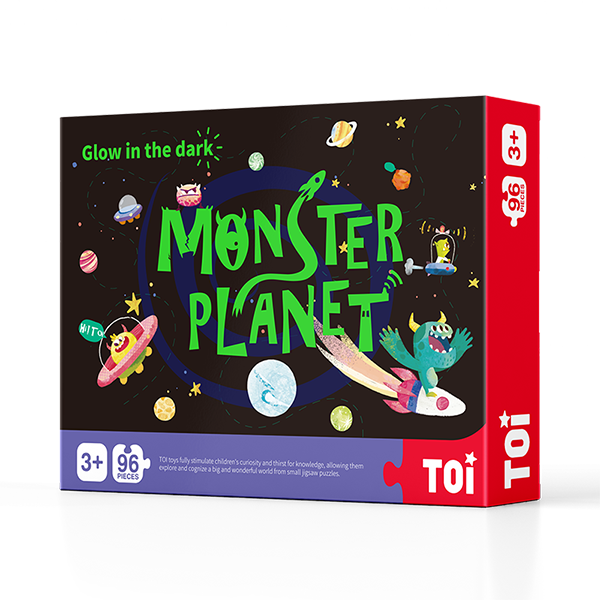TOI Glow-In-The-Dark Puzzle - Monster Planet  Educational Toy For Kids