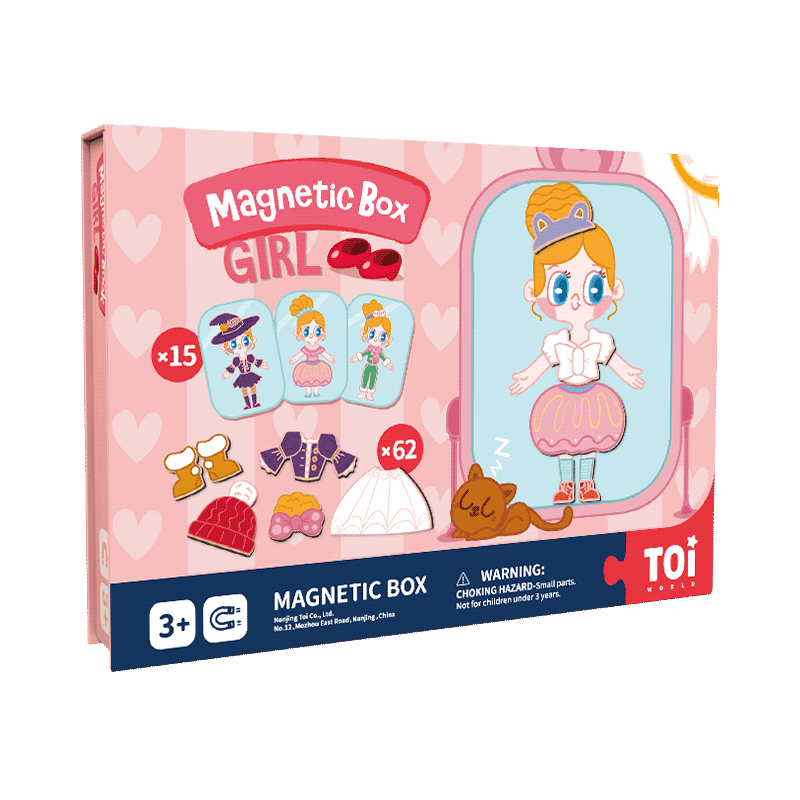 TOI磁性拼图女孩儿童磁力磁贴冰箱贴2-3-5-6岁宝宝早教男女孩益智玩具