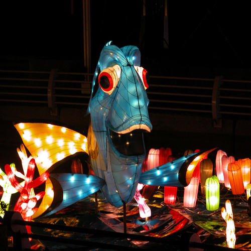 雕塑彩灯-鱼造型