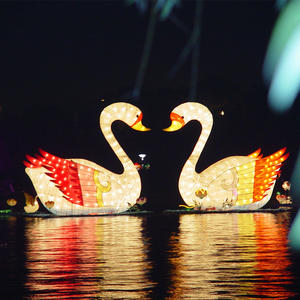 Chinese Animal Lanterns-White Swan