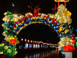 雕塑彩灯-中国传统故事-牛郎织女