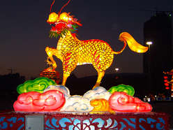 雕塑彩灯-中国神话-麒麟
