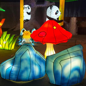 Chinese Festival-lantern On Land-fairy Tale World-Red Mushroom