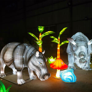 Chinese Lantern Light Festival-lantern On Land-hippo