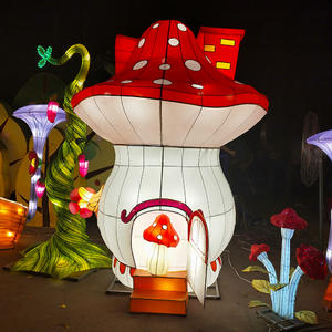 chinese lantern art and craft-The Mushroom family and their house