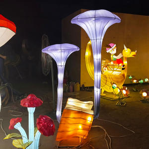 Chinese Lantern Art And Craft-A Mushroom Sprouted From The Stump