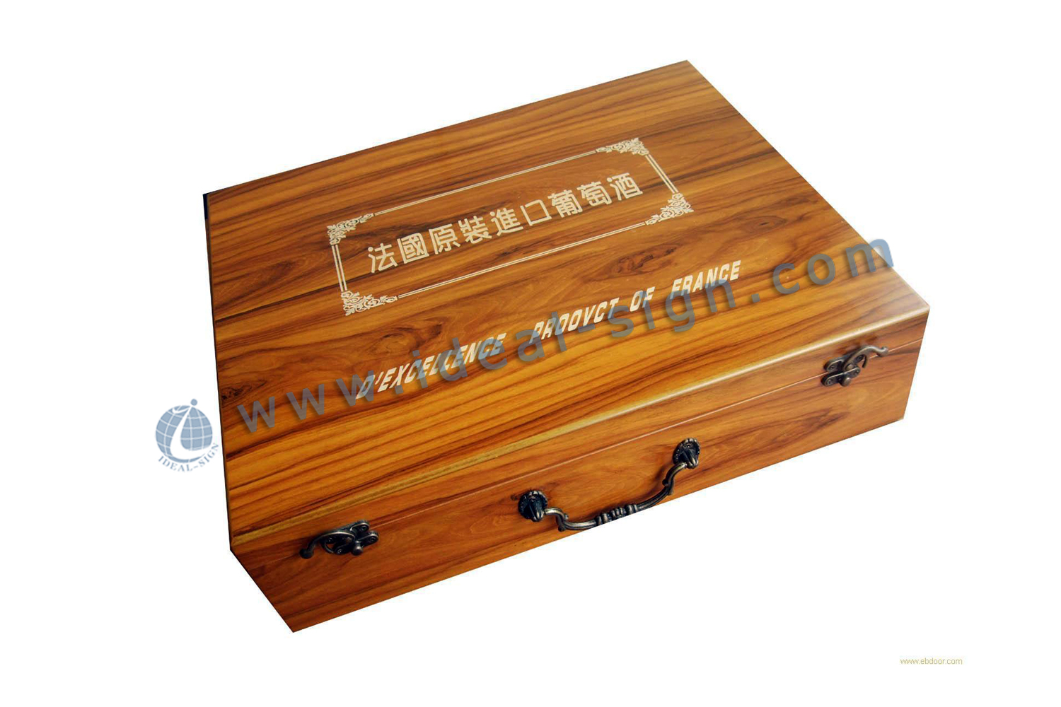 Classical style wooden wine packing box