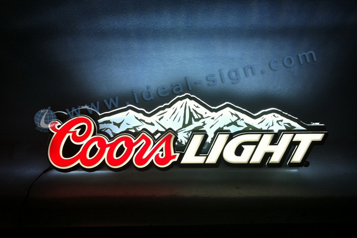 Coors Light indoor light sign