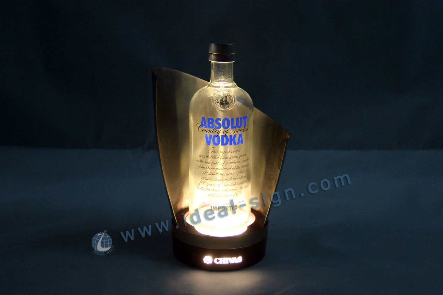 Stainless steel LED Liquor Bottle Display