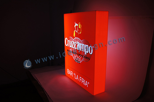 custom acrylic led light box with logo printed