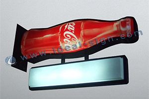 bottle shaped vacuum forming light sign