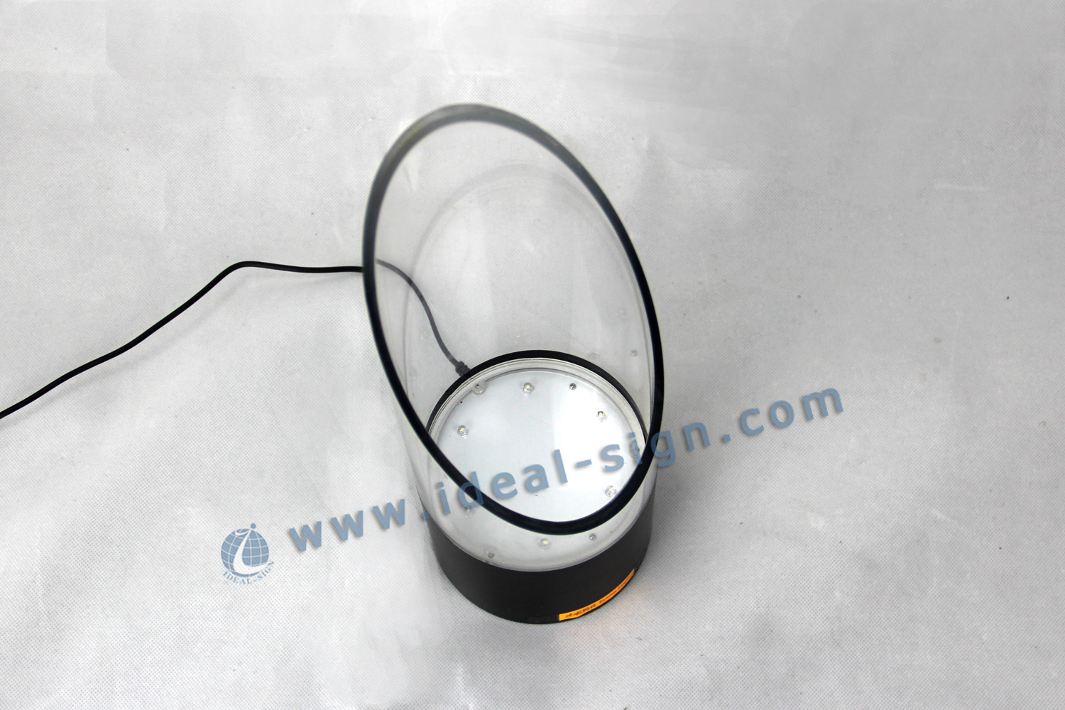Cylindrical LED Acrylic Bottle Display used on bar/pub