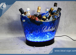12L PS Champagne Grande Light Up LED cubo de hielo en barra