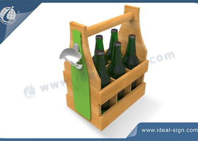 wooden beer holder