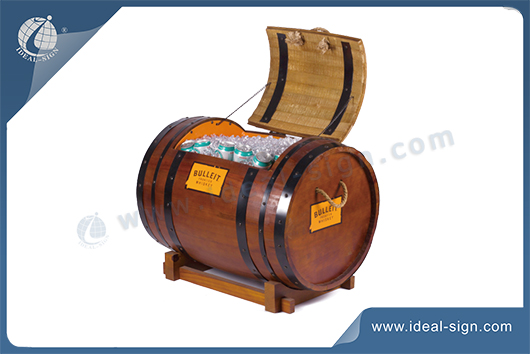 Wine Barrel Type Wooden Ice Bucket