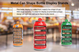 Metal Can Shape Bottle Display Stands