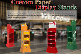 Custom Paper Bottle Display Stands