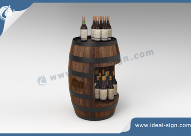 Rack de vinho de madeira