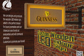 Custom Wooden LED indoor Signs