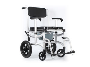 Lightweight Folding Steel Toilet Commode Wheelchair AGALWC003