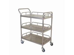 Low price medical stainless steel 3 layers treatment trolley manufacturers