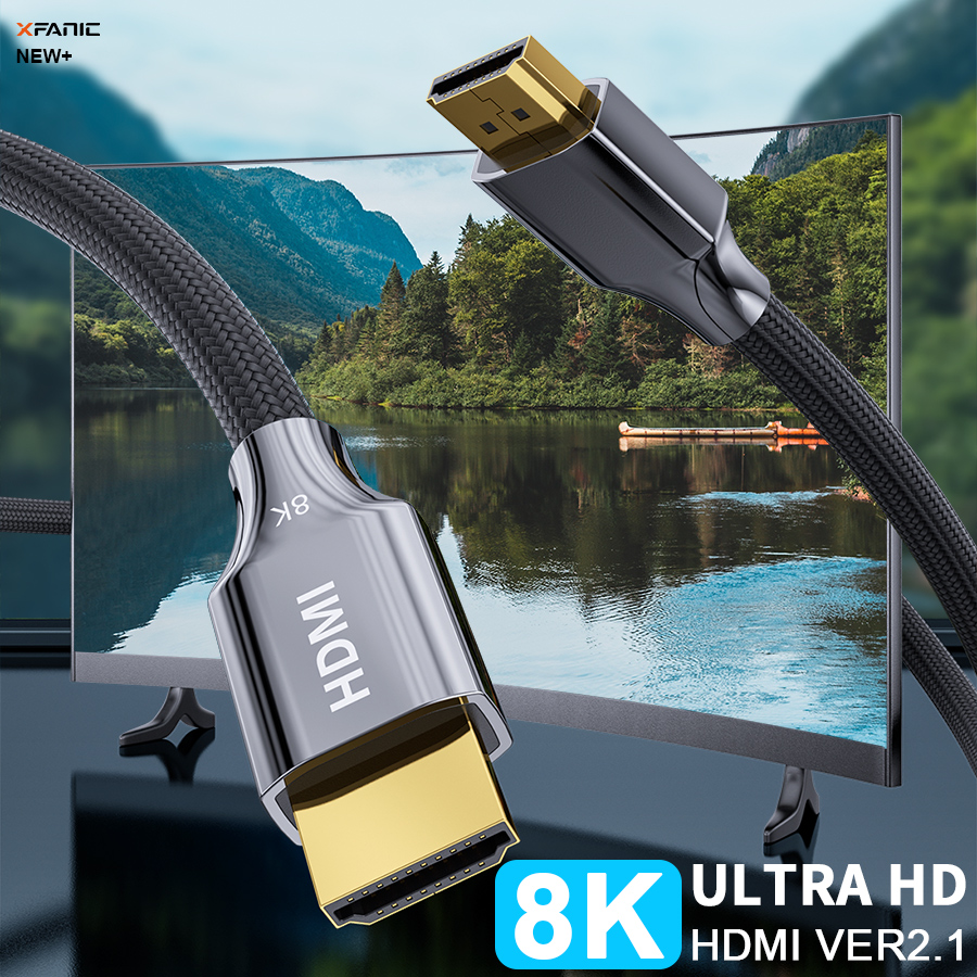 8K HDMI Cable, Ultra High Speed 48Gbps 8K60 Cable
