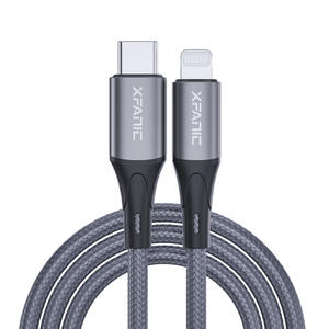 USB C To Lightning Cable 1.2M Braided MFi Certified For IPhone