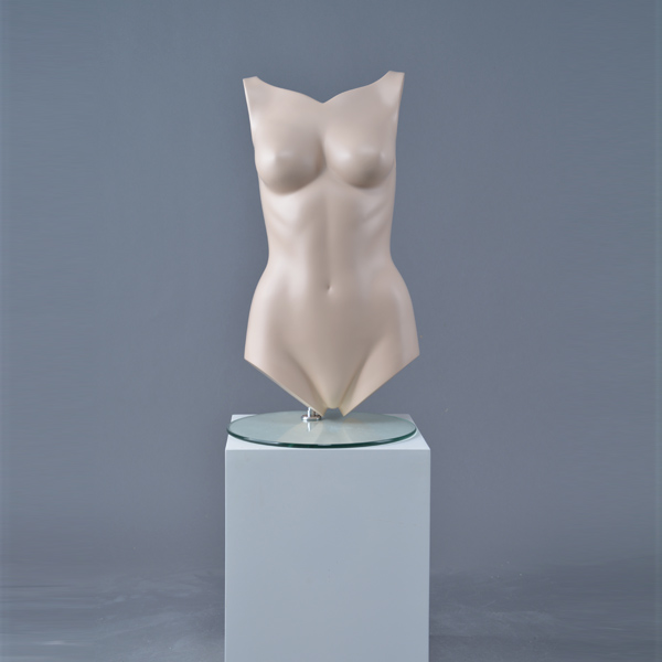Mannquin fantôme d’affichage de soutien-gorge en plastique pour la photographie stand demi-corps mannequin en plastique (mannequin de buste d’affichage PE)