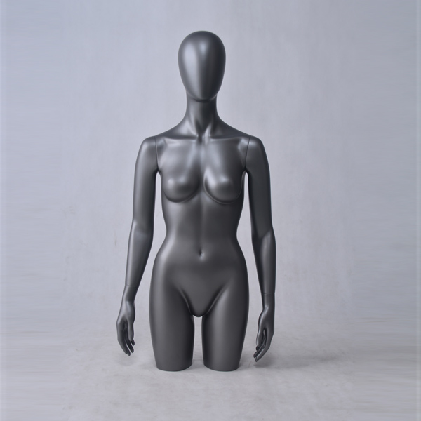 Africain torse noir buste mannequin demi-corps torse corps et stand mannequin féminin pour femme bikini (ZF femelle torse mannequin)
