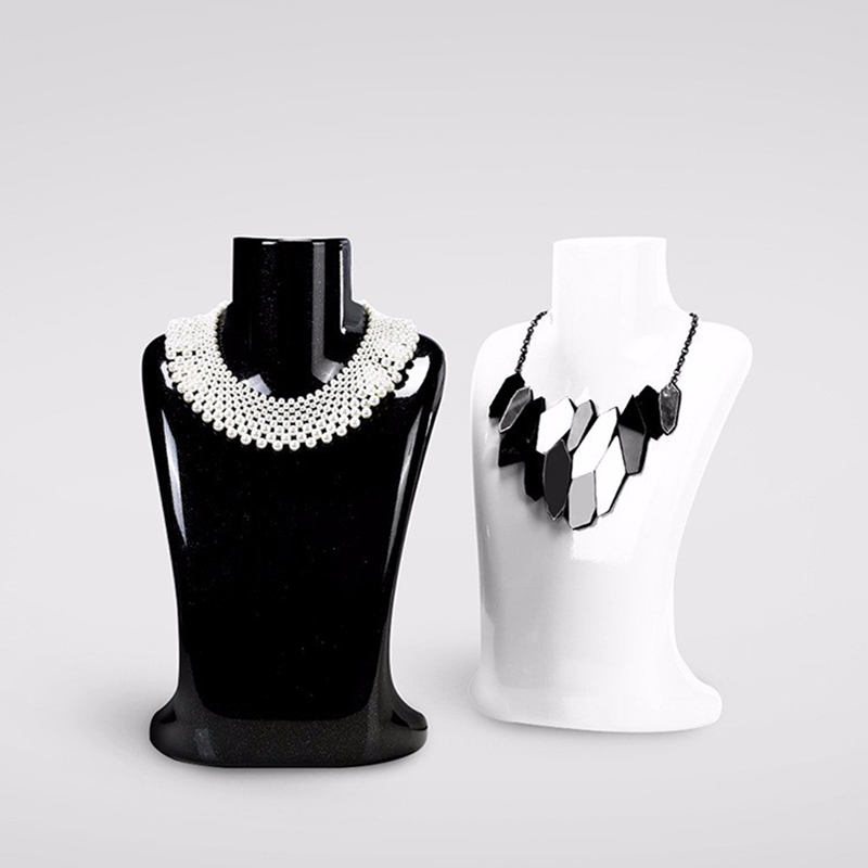 Wholsale tanie plastikowe mannwquin błyszczące stojaki na biżuterię modę (RH)
